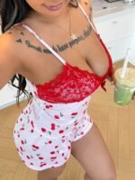 ZzzCrew 2pcs Sexy Contrast Color Lace Camisole & Shorts Sleepwear Set, Plus Size Summer - Image 4