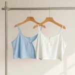 Slumberry CURVE Casual INS Comfortable Button Knit Ribbed Camisole & Shorts 2 Pieces Pajama Set, Plus Size