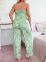Slumberry CURVE Sweet Ditsy Floral Lace Camisole Plus Size Pajama Set - Image 2
