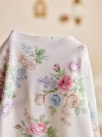 Côtesoire French Romantic Elegant Floral Print Lace Patchwork Plus Size Women's Pajama Set - Image 7