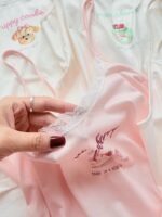 Slumberry CURVE Plus Size Women Sweet Cute Lace Camisole Dessert Ice Cream Cookie Print Knit Pajama Top 4pcs Set - Image 5
